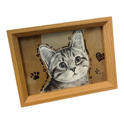 【宠物素描纯手绘】带相框 精美包装 / 发货超快！定制装饰画设计