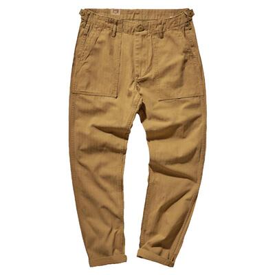 阿美咔叽梭织直筒工装休闲裤