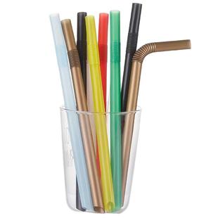 一次性可弯曲粗吸管珍珠奶茶吸管孕妇老人可用独立包装弯头粥吸管