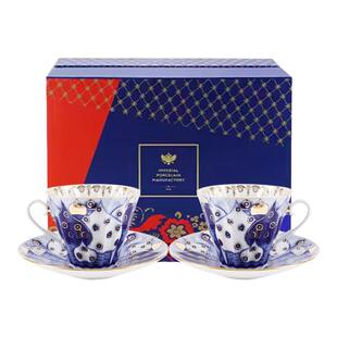 俄皇LOMONOSOV屋顶花园陶瓷咖啡杯子高档精致欧式下午茶具套装