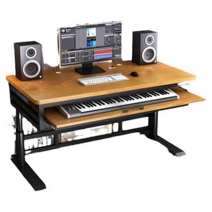 升降编曲工作台电子钢琴桌midi键盘音乐制作录音室手摇升降电脑桌