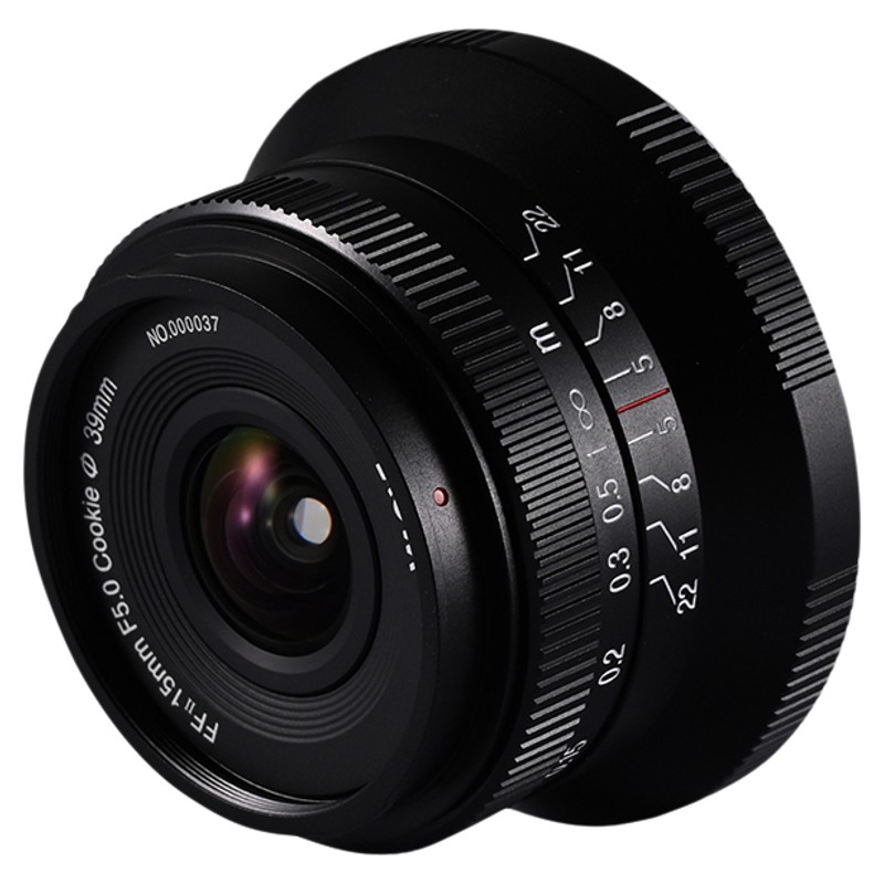 老蛙15mm F5.0 Cookie 广角定焦饼干镜头15mm微单镜头
