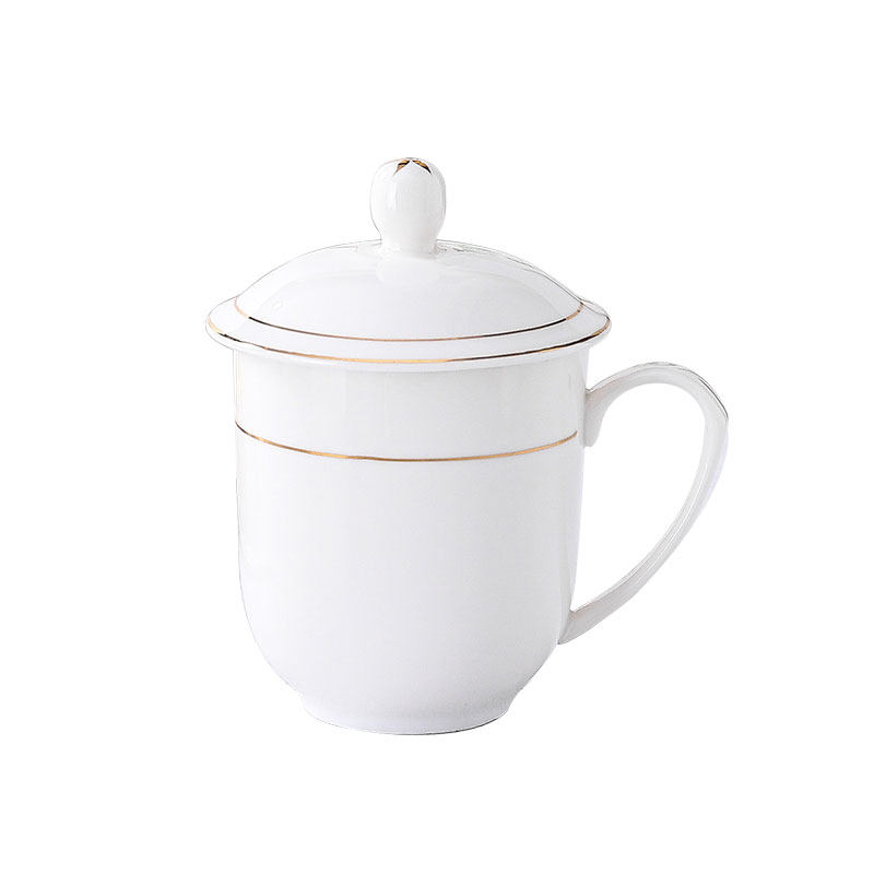 茶杯带盖办公会议专用水杯马克杯