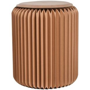 十八纸换鞋小凳子家用风琴折叠纸圆凳客厅2026马年红色牛皮纸坐凳