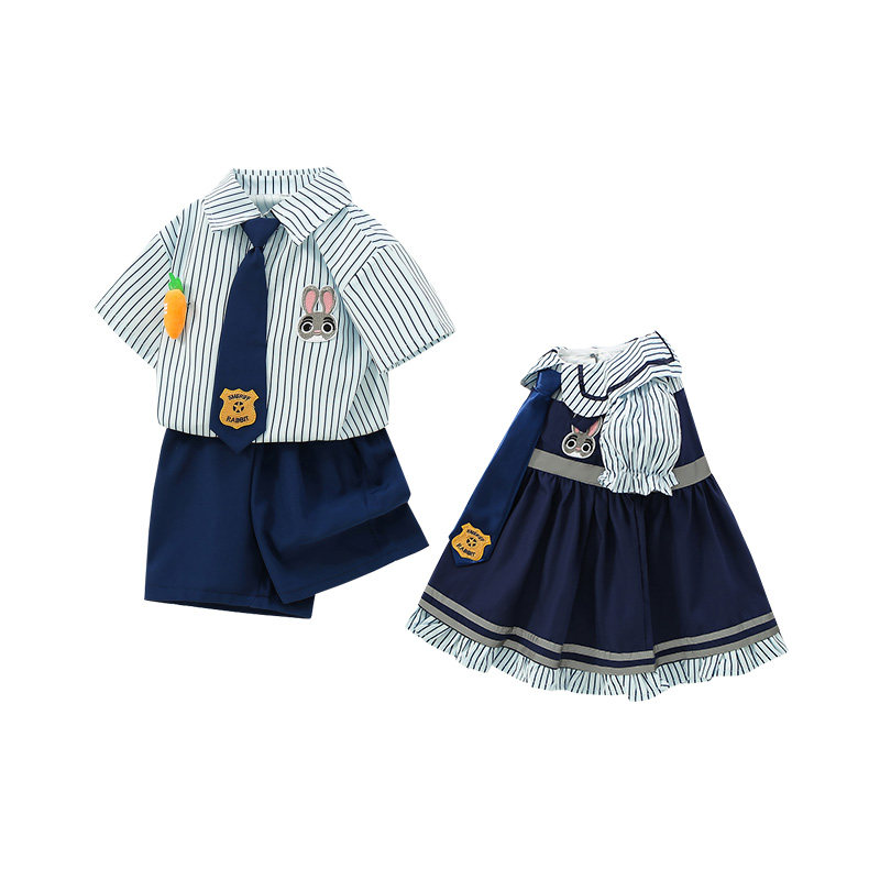 sesameclub儿童兔子警官衣服