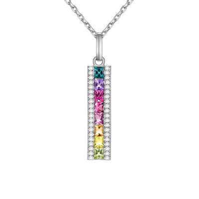 ENZO18K金多彩宝石钻石吊坠女