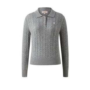 【美丽诺羊毛】Eland衣恋毛衣女长袖翻领套头针织衫2025冬季新款