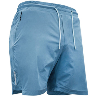 SOSOLEMON 运动短裤弹力透气健身三分裤秋速干跑步四分裤男蹲腿裤