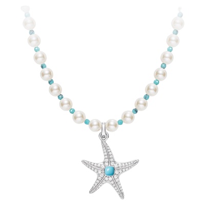 张艺兴 迪丽热巴同款OUBIYABI欧比雅比海岸密镶海星项链手链耳钉