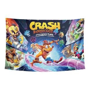Crash Bandicoot古惑狼创意游戏定制周边装饰背景布海报挂毯挂布