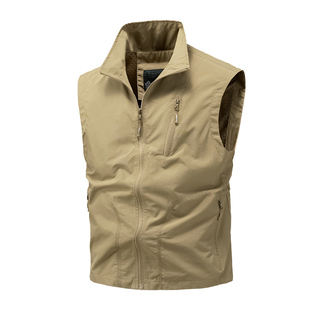 金沃迪[斜拉链]四季通用背心订做高端新闻记者马甲工作服定制LOGO