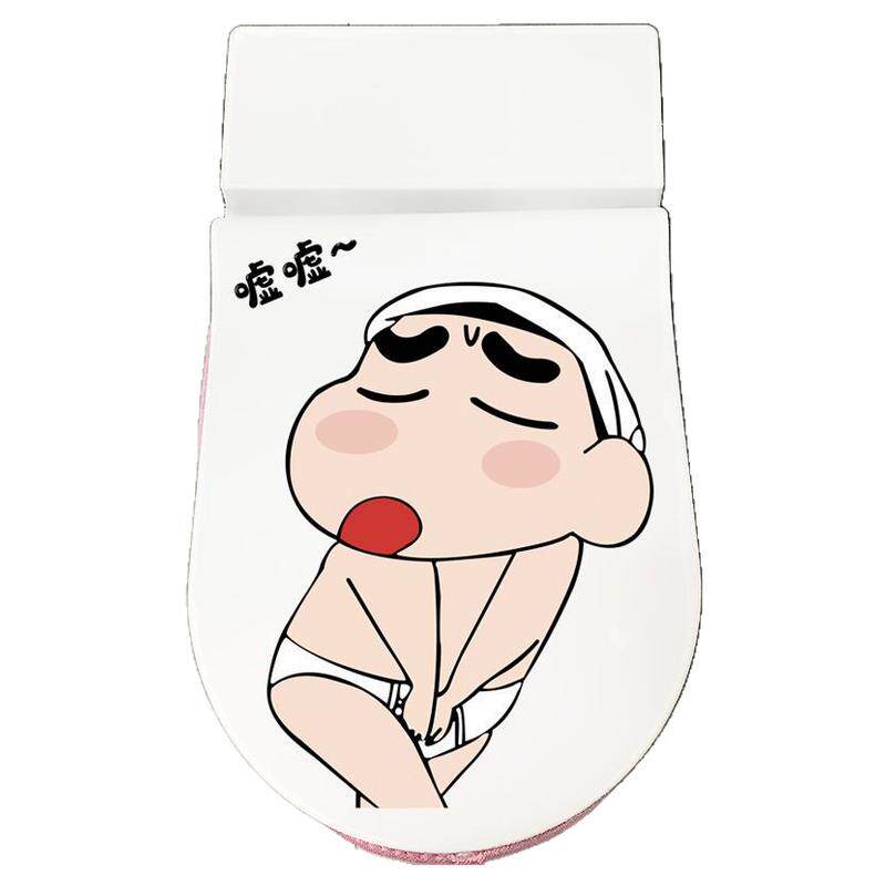 搞笑蜡笔小新浴室门墙壁无痕贴画马桶贴