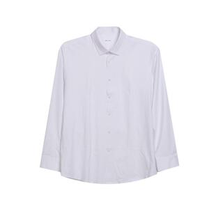 【门店同款】海尔曼斯春夏男式长袖衬衫纯色方领商务休闲简上衣