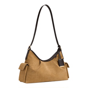 [新年礼物]CHARLES&KEITH仿麂皮CK2-20782668-1双口袋腋下包hobo