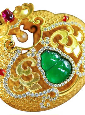 衣锦媚行宫廷风翡翠葫芦吊坠