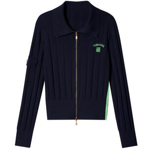 PSALTER诗篇翻领通勤学院风拉链开衫毛针织衫春款