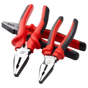 捷科工具老虎钳钢丝钳8寸 工业级钢丝剪7电工家用多功能6省力钳子