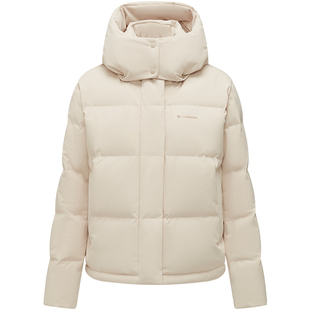 坦博尔25新款保暖羽绒服短款可脱卸帽时尚 女款防泼水 TB5530368A