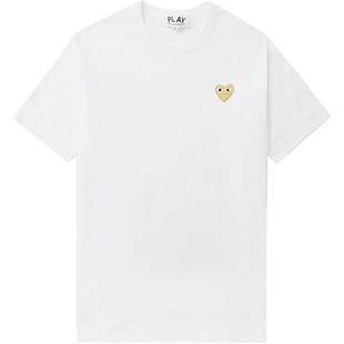 IT CDG PLAY COMME des GARCONS川久保玲情侣爱心logo装饰短袖T恤