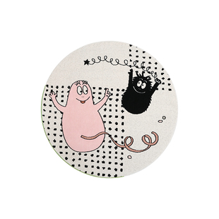 赛波斯巴巴爸爸联名无胶地毯儿童房圆形客厅卧室床边毯青山美宿