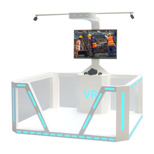vr工地安全体验馆VR体感行走平台路桥电力消防火灾逃生软件智慧展厅VR蛋椅地震交通校园科普应急VR一体机设备