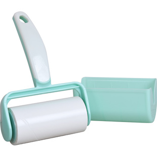 净得丽家居粘尘纸10cm粘毛器可撕式粘毛滚筒衣服除尘滚毛刷沾毛器