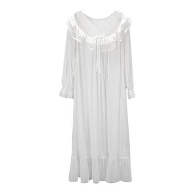 聚酯纤维宫廷风长袖睡衣