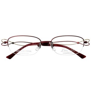 日本Charmant夏蒙眼镜框超轻女半框心弦线钛近视纯钛眼镜架XL2072