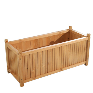 防腐木花箱户外庭院长方形花盆露台花园木质花池箱室内阳台种植箱
