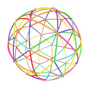 PLAYSTIX吸管建筑师百变拼搭3D几何拼插积木科教手工儿童益智玩具