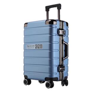 纯PC行李箱女铝框拉杆箱男24寸学生旅行箱大容量密码箱20寸登机箱
