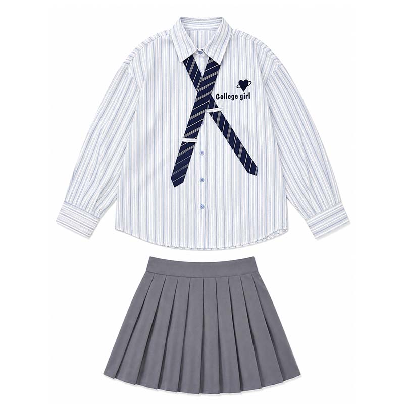女童秋套装衬衫外套春秋季儿童装6周岁礼物衣服小女孩韩版百褶裙