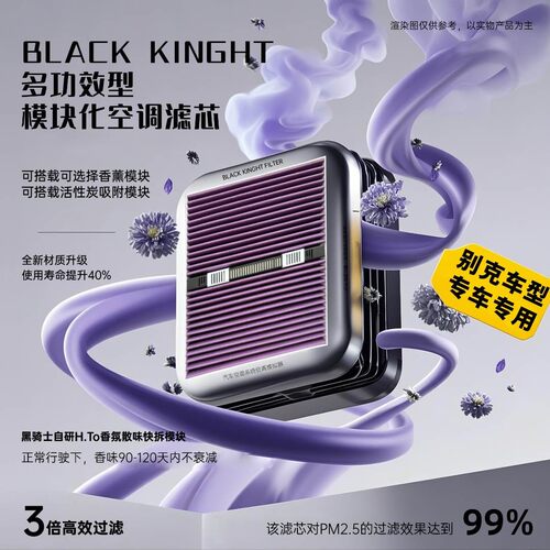 黑骑士【别克车型】专用多功能抑菌除霉可快拆香薰模块新款空调滤