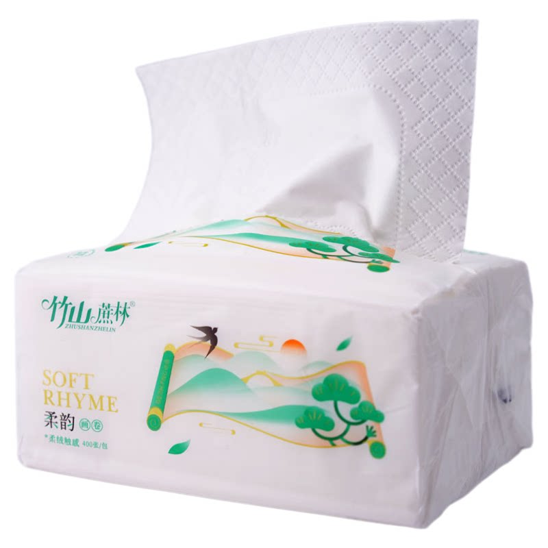 竹山蔗林抽纸400张20包