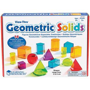 几何透光积木数学早教STEM玩具教具空间美国Learning Resources