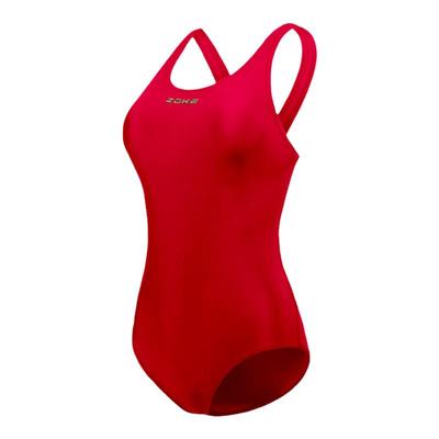 女连体泳衣洲克素色连体泳衣女