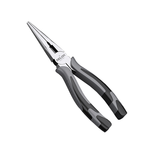 德力西电气尖嘴钳电工专用工业级多功能工具大全小型家用尖嘴钳子