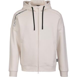 Armani阿玛尼EA7男士2025新款春秋加绒连帽卫衣休闲运动夹克外套