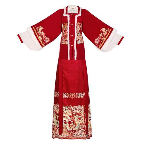 龙凤呈祥明制汉服女2025新款秋冬季儿童拜年服马面裙母女亲子古装