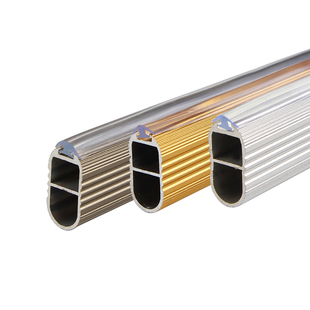 衣柜里的挂衣杆铝合金挂衣通杆衣橱固定法兰座不锈钢管子晾衣横杆