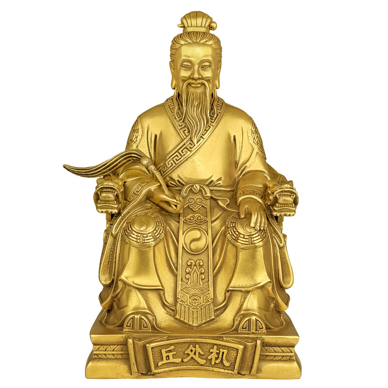 铜丘处机神像7寸龙门派道家摆件