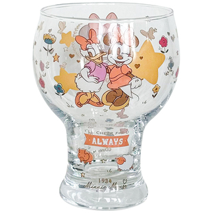 正版迪士尼啤酒杯大容量玻璃杯女生个人专用高颜值卡通玻璃酒杯