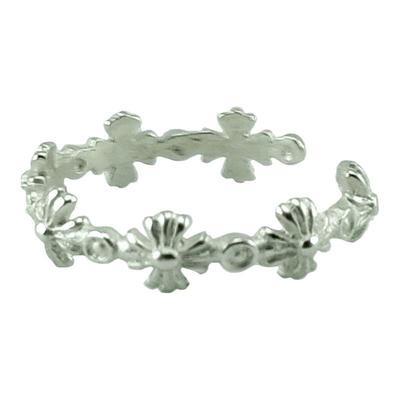 纯银时尚简约开口可调节指关节戒