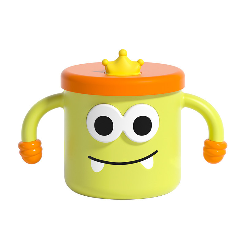 儿童牛奶杯1-2-3岁以上宝宝喝奶瓶316L刻度直饮吸管水杯防摔