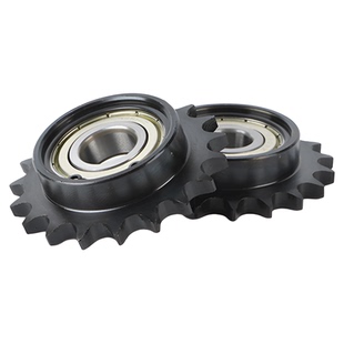 45钢06B惰轮链轮单边台带轴承替代STLA04C 08B10A12A链条涨紧轮