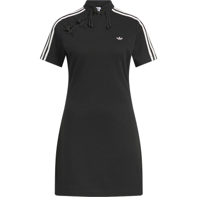 Adidas/阿迪达斯官方正品2025 三叶草女士新中式立领连衣裙KB6409