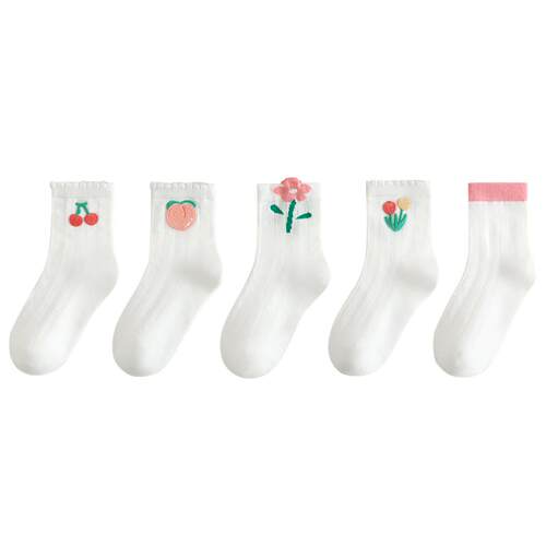 【蚕丝袜】儿童袜子女童夏薄款花边春夏童袜女孩夏季透气网眼短袜