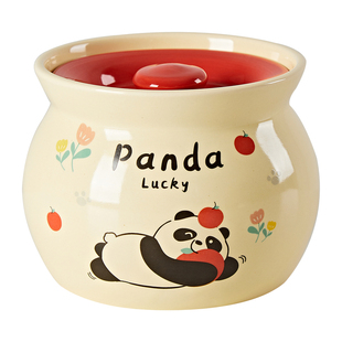 卡通可爱炖盅陶瓷家用婴儿童专用蒸蛋碗隔水炖带盖炖罐小汤盅燕窝