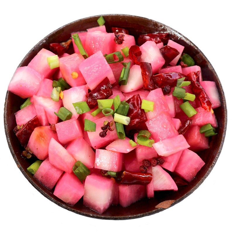 干辣子炒泡萝卜下饭菜四川泡菜