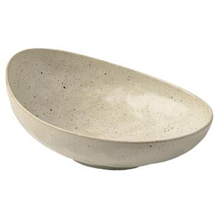 巷子尾〖质感超好〗9.5英寸异形碗陶瓷沙拉碗复古哑光浅口碗菜盘